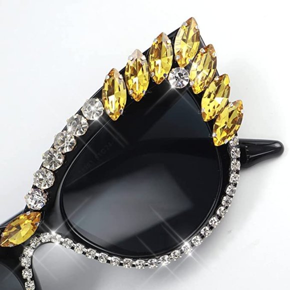 NEW Sparkling Bling Swarovski Crystal Rhinestone Sunglasses UV400 +FREE … main image 6